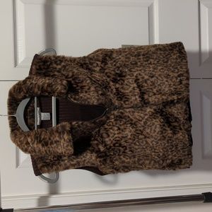 Faux Fur Ocelot Leopard print vest